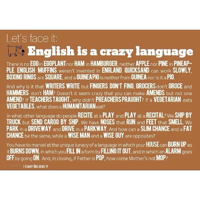 english is crazy